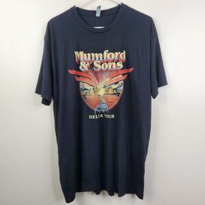 Mumford & Sons 2018 Delta Tour Double Sided Short Sleeve Crew Neck Tee XL